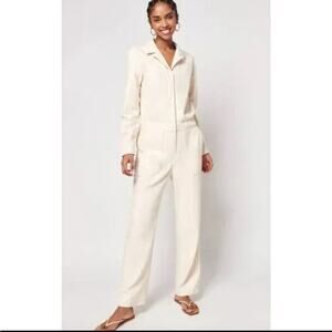 FAHERTY overland twill coverall jumpsuit in natural size XL